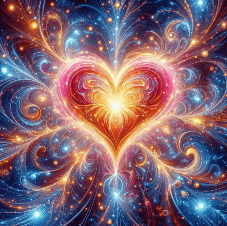 Holograma de un corazón.